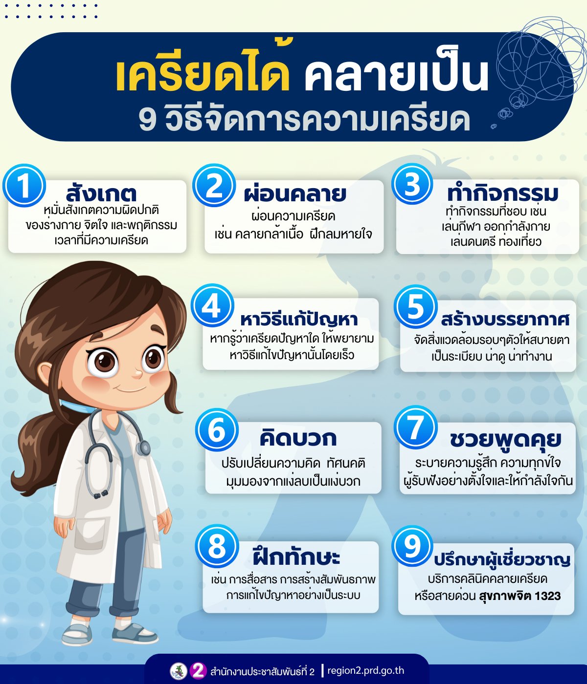 📌 เครียดได้ คลายเป็น 9 วิธีจัดการความเครียด