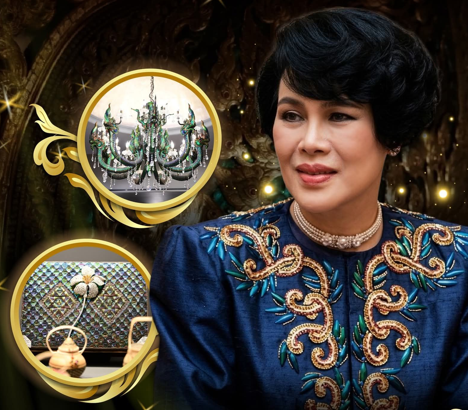 สถาบันสิริกิติ์ งานตกแต่งปีกแมลงทับ